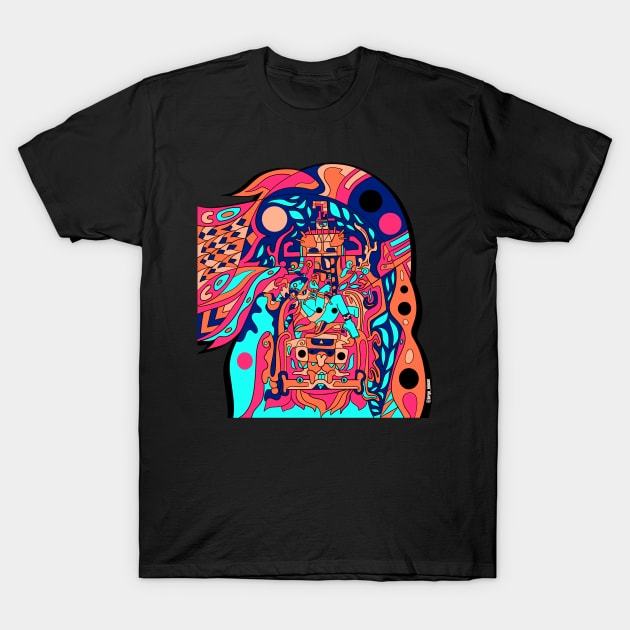 psychodelic astronaut ecopop T-Shirt by jorge_lebeau